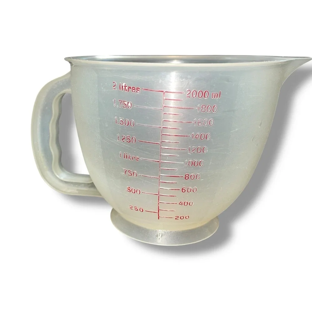 Vintage Tupperware Mix-N-Stor 8 Cup Measuring Pitcher 2L Red Letters 500 USA